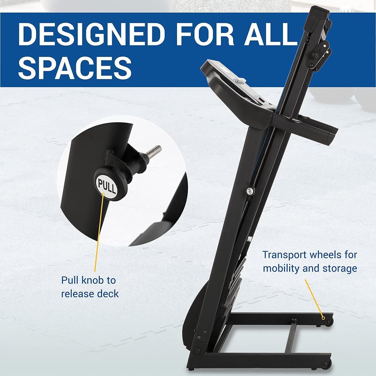 Folding Smart Treadmill Compact Design 250 LB Weight Capacity - Image 5