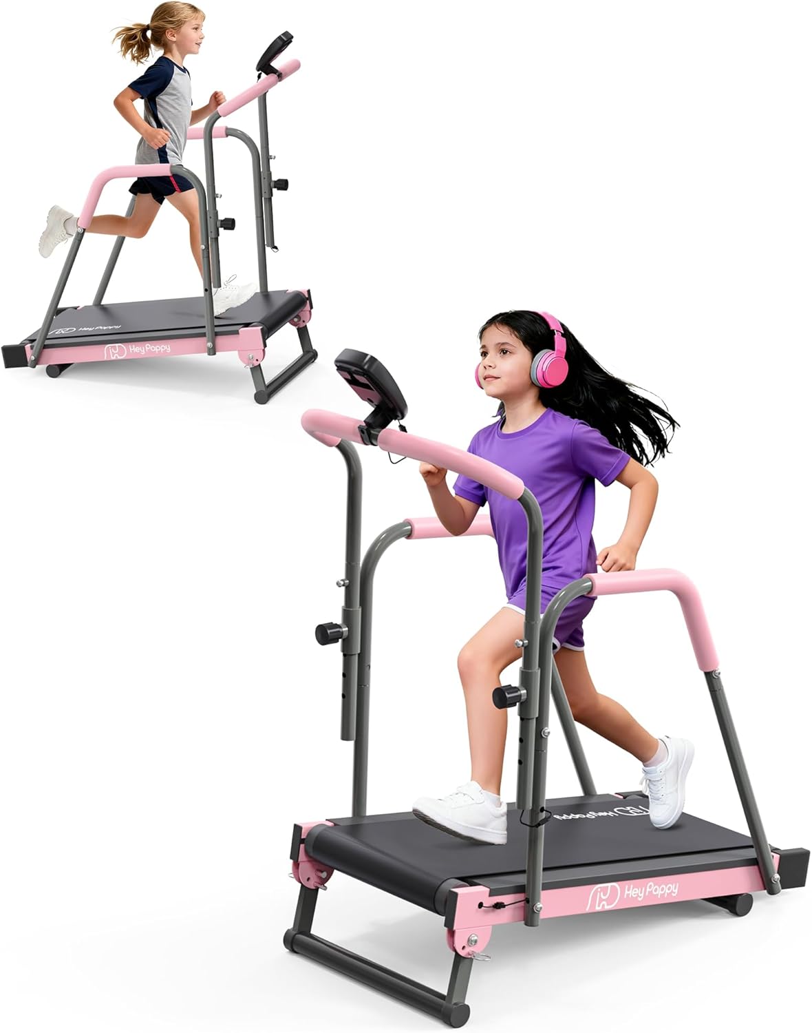 Kids Treadmill Manual Adjustable Incline Workout Equipment - Image 10