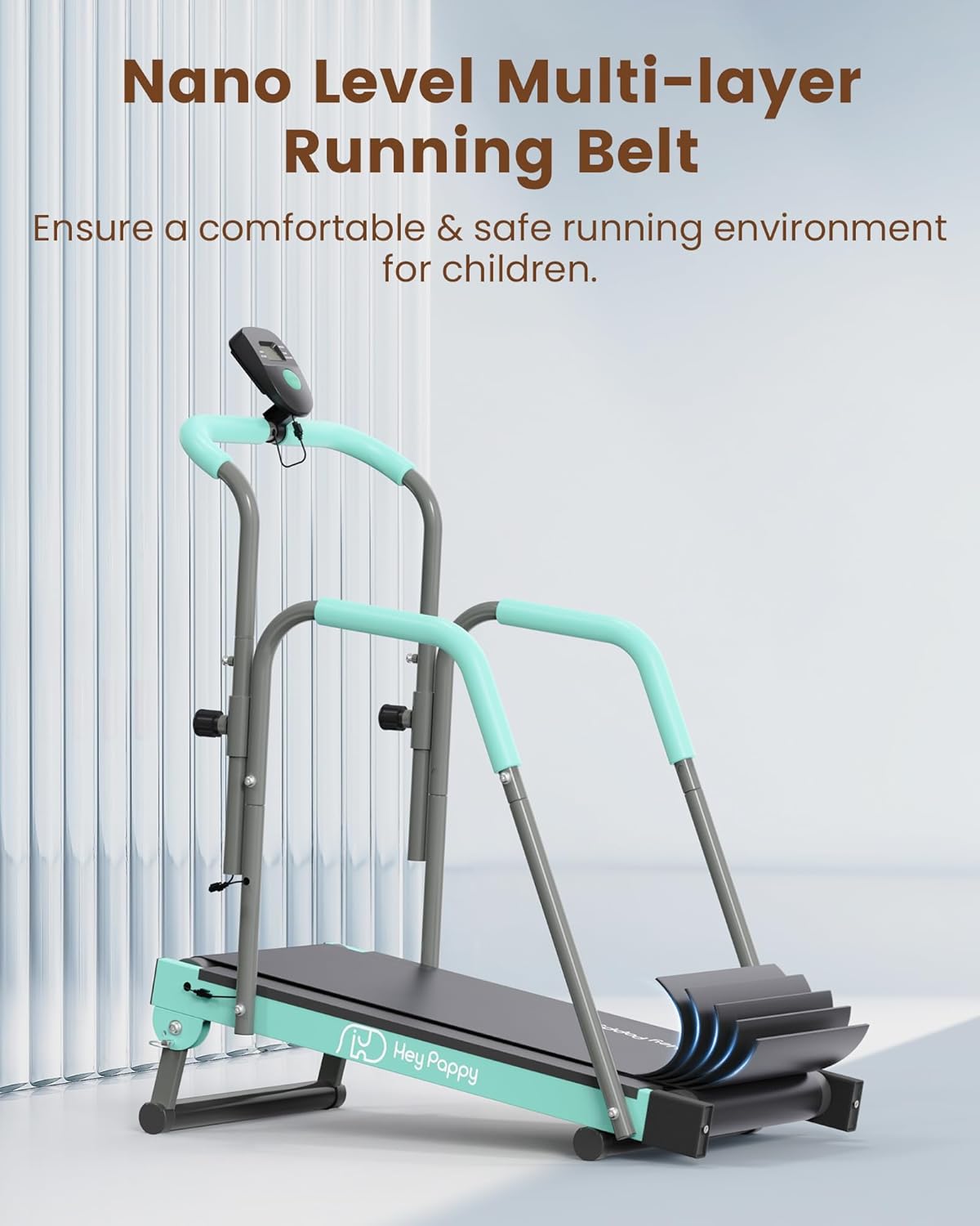 Kids Treadmill Manual Adjustable Incline Workout Equipment - Image 6