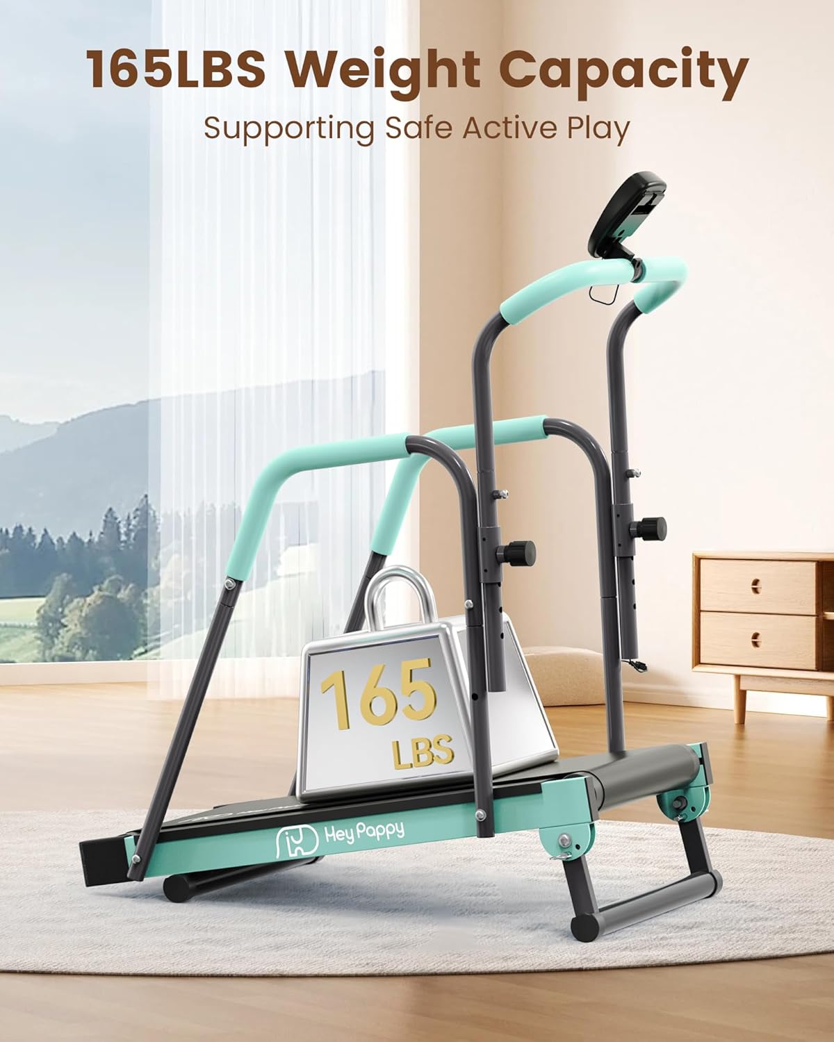 Kids Treadmill Manual Adjustable Incline Workout Equipment - Image 8