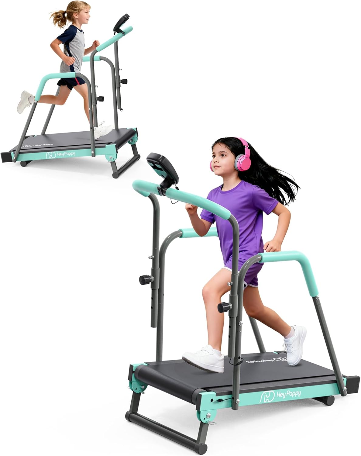 Kids Treadmill Manual Adjustable Incline Workout Equipment
